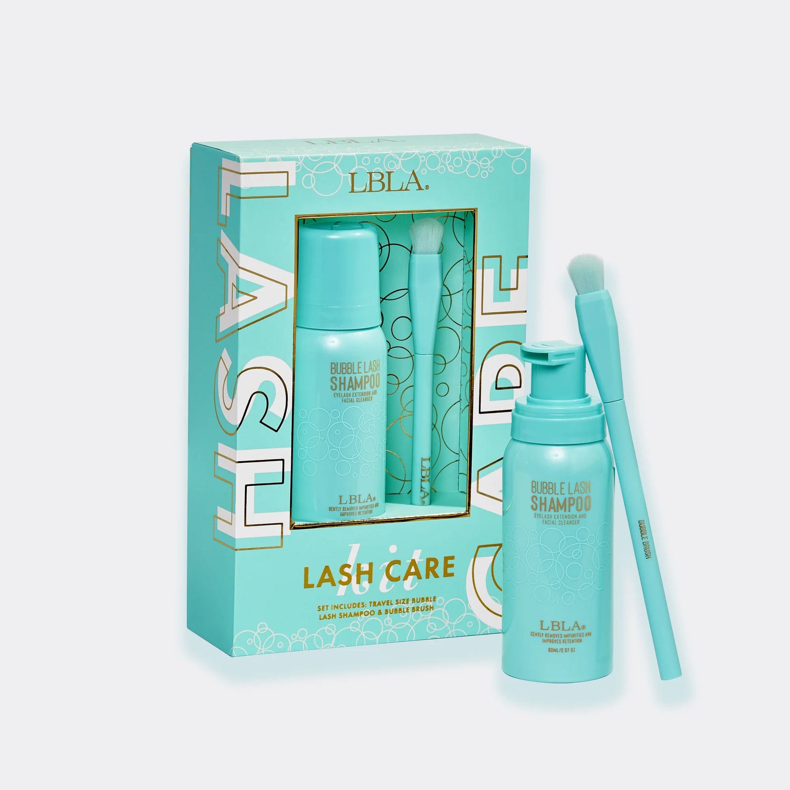 Aftercare Kit - Travel Size Bubble Lash Shampoo & Cleansing Brush