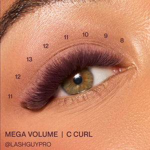 Flower Power True Matte Lashes 0.03mm - MERLOT BROWN Individual Lash Extensions