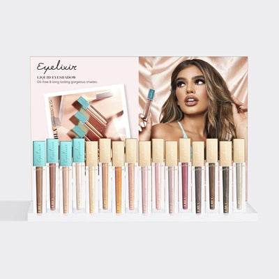 Acrylic Makeup Stand with Eyelixir (1 each eyeshadow) - Retail Set